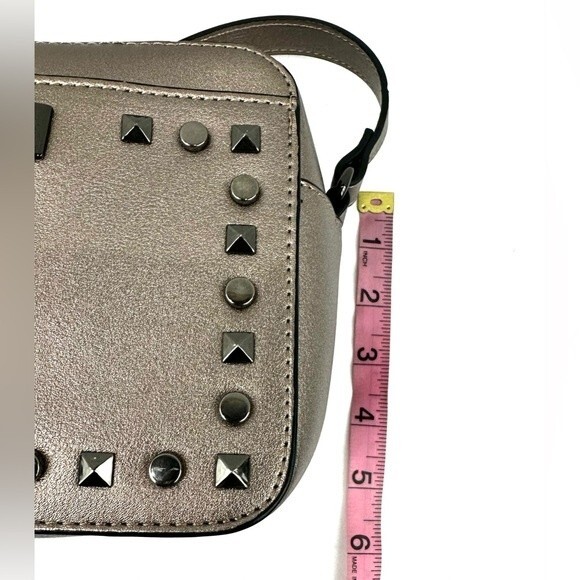 Gianni Bini Rectangular Gold Crossbody bag with gun metal studs/hardware - Picture 11 of 12